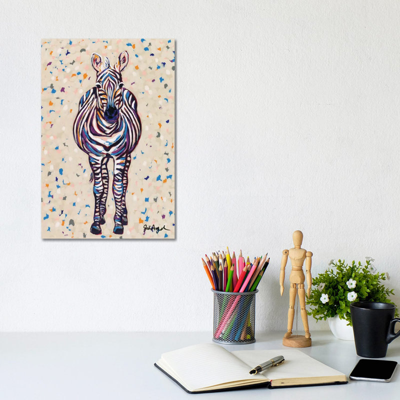 Fruit Stripe Zebra by Jodi Augustine - Wrapped Canvas Painting, 20.32 cm H x 30.48 cm W