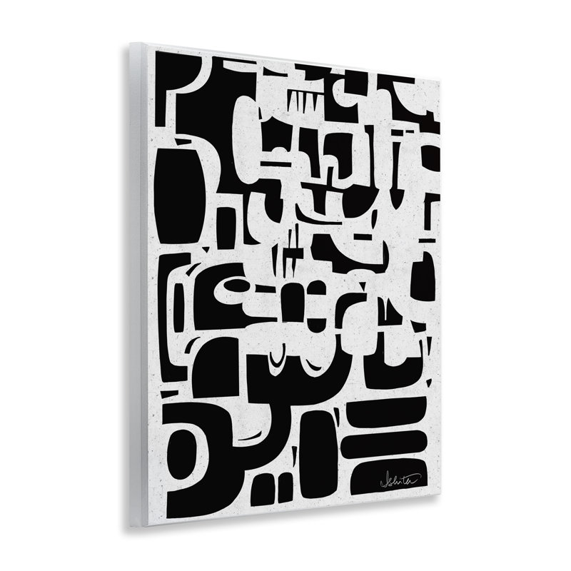 Plaque murale noire de formes contemporaines, design par Ishita Banerjee