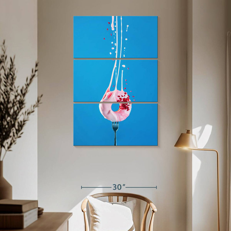 Yarlin Creamy Raspberry Doughnut, 65" H x 42" W