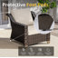 Fauteuil d'extérieur en osier 2 pièces avec coussins beiges épais de 4 po-65141352