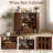 39" Modern Fluted Bar Cabinet with Storage Drawer & Hidden Side Compartments-129194099