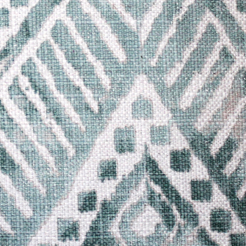 Tangga Geometric Cotton Blend Throw Pillow, Blue