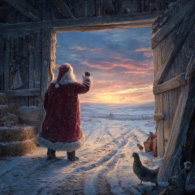 Art mural sur toile Farewell at Dawn