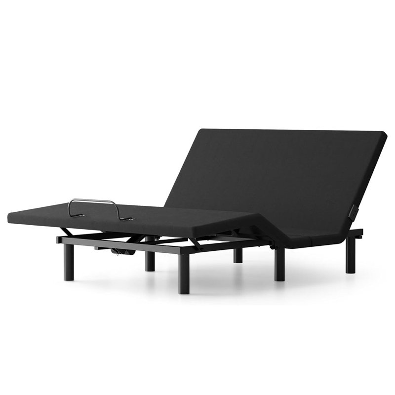  12" Height Adjustable Bed Frame With Wireless Remote, Back leg lift+adjustable bed legs+child lock, Independent Head & Foot Motors, Height Adjustable Feet, Ergonomic Design