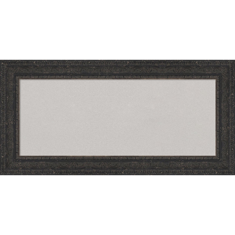 Panneau de liège en bois noir vieilli Attic, tableau d'affichage en liège gris, tableau d'organisation, tableau d'affichage