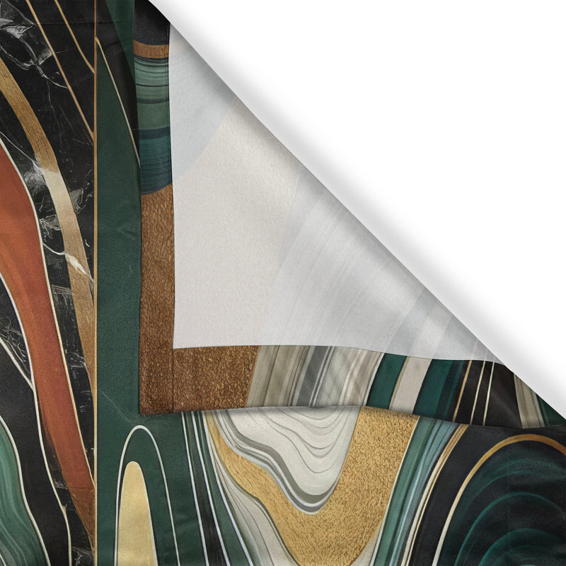 Abstract Kitchen Curtain, 55" W x 36" L