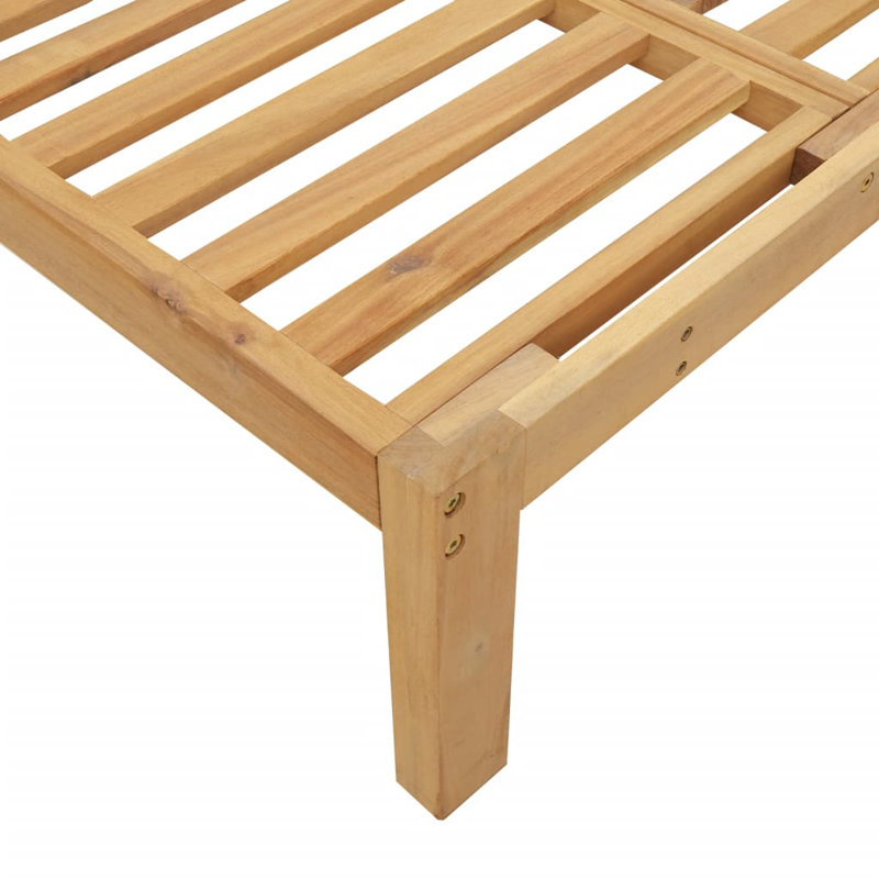  Pallet Middle Sofa Natural Wood Solid Acacia Wood 47.2 X 31.5 In, Natural