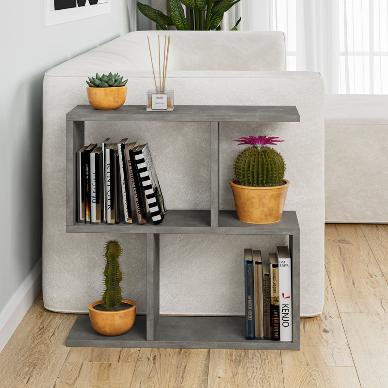 Table de bout avec tablette de plancher, Gris rétro