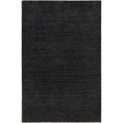 Tapis touffeté noir / gris fabriqué à la main Munana