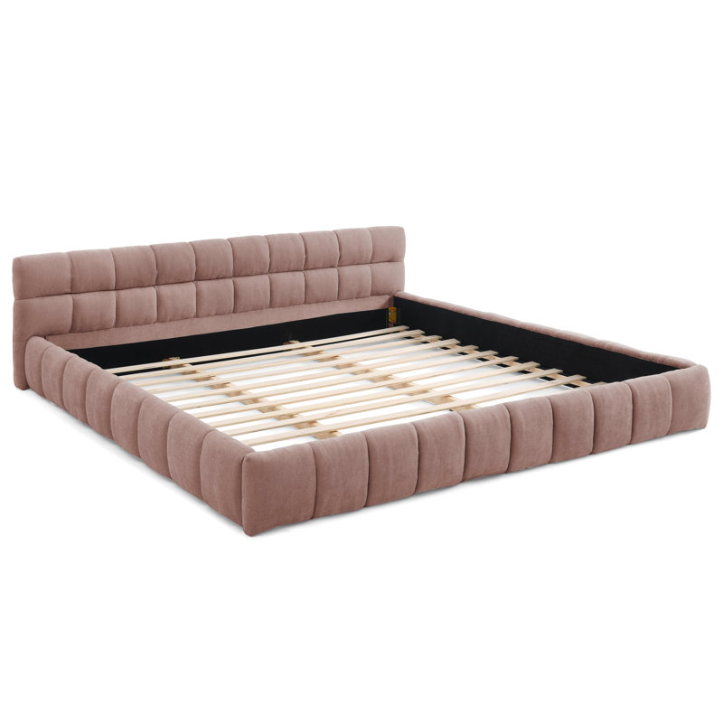 Upholstered Bed Frame, Platform Bed With Headboard