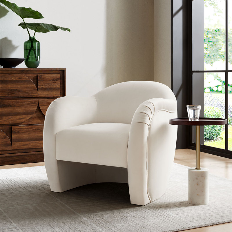 Fauteuil d'appoint Compose Performance Velvet, Velours albâtre