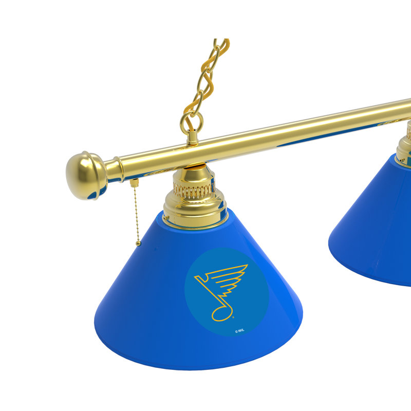 3 - Light Pool Table Lights Pendant, Brass, St Louis Blues
