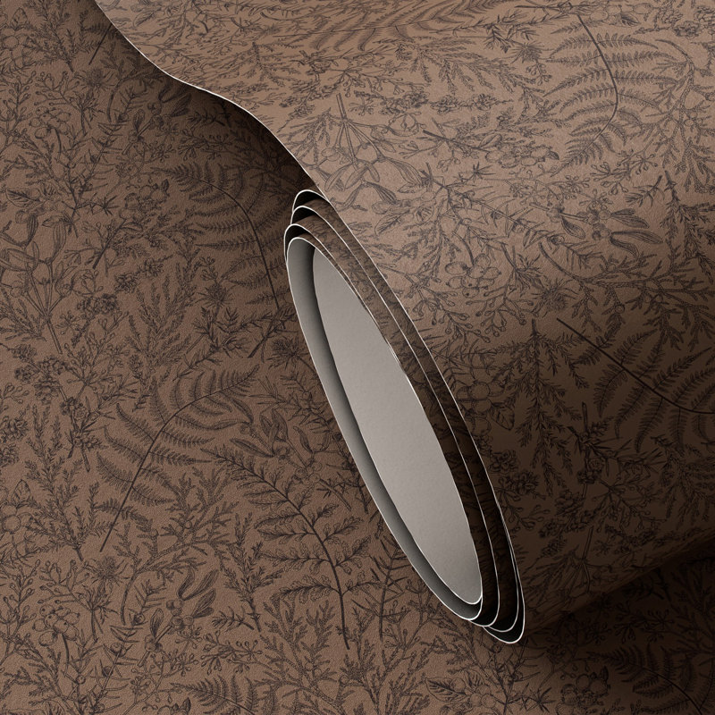 Botanical Floral Wallpaper Roll by Getty Images, Black/Tan II