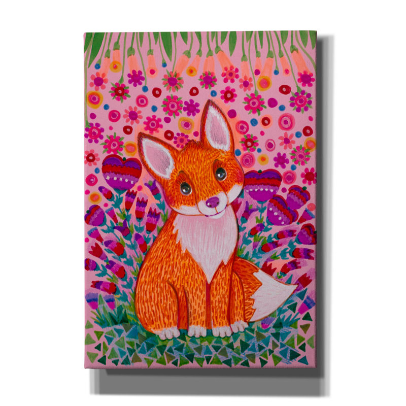 Toile épique Graffiti «Sweet Fox» par Oxana Zaika, 18 po x 26 po, H 26 po x l 18 po x P 0,75 po