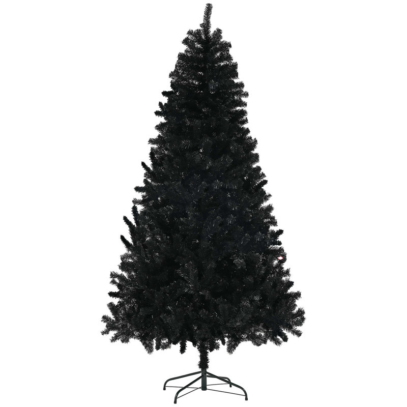 Arbre de Noël artificiel de 7,5 pi de hauteur, arbre de Noël non éclairé avec 1346 pointes de branches, ouverture automatique, base en acier, décoration des Fêtes pour bureau à domicile