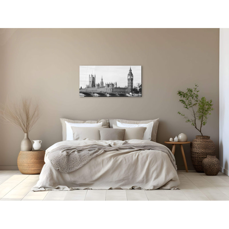 London Clock Tower by Art Studio 50cm H x 100cm W High Quality Print on Frameless Panel, Lightweight, Ready to Hang