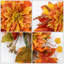 Ensemble de 2 guirlandes de porte d'automne artificielles avec feuilles d'érable, dahlia et citrouilles, décoration murale de l'Action de grâce