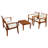 Ejnar 4-Piece Outdoor Patio Furniture Set In Solid Acacia Wood