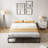 Low Bed Frame Full Size, 10 Inch Heavy Duty Metal Platform Full Bed Frame with Arch Design, Easy Assembly, Strong Bearing Capacity, Under Bed Storage, No Box Spring Needed-210603447