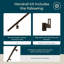 Ensemble de barres d'appui modernes en aluminium, supports réglables en acier, retour au mur, thermolaqué-112291716-80894075