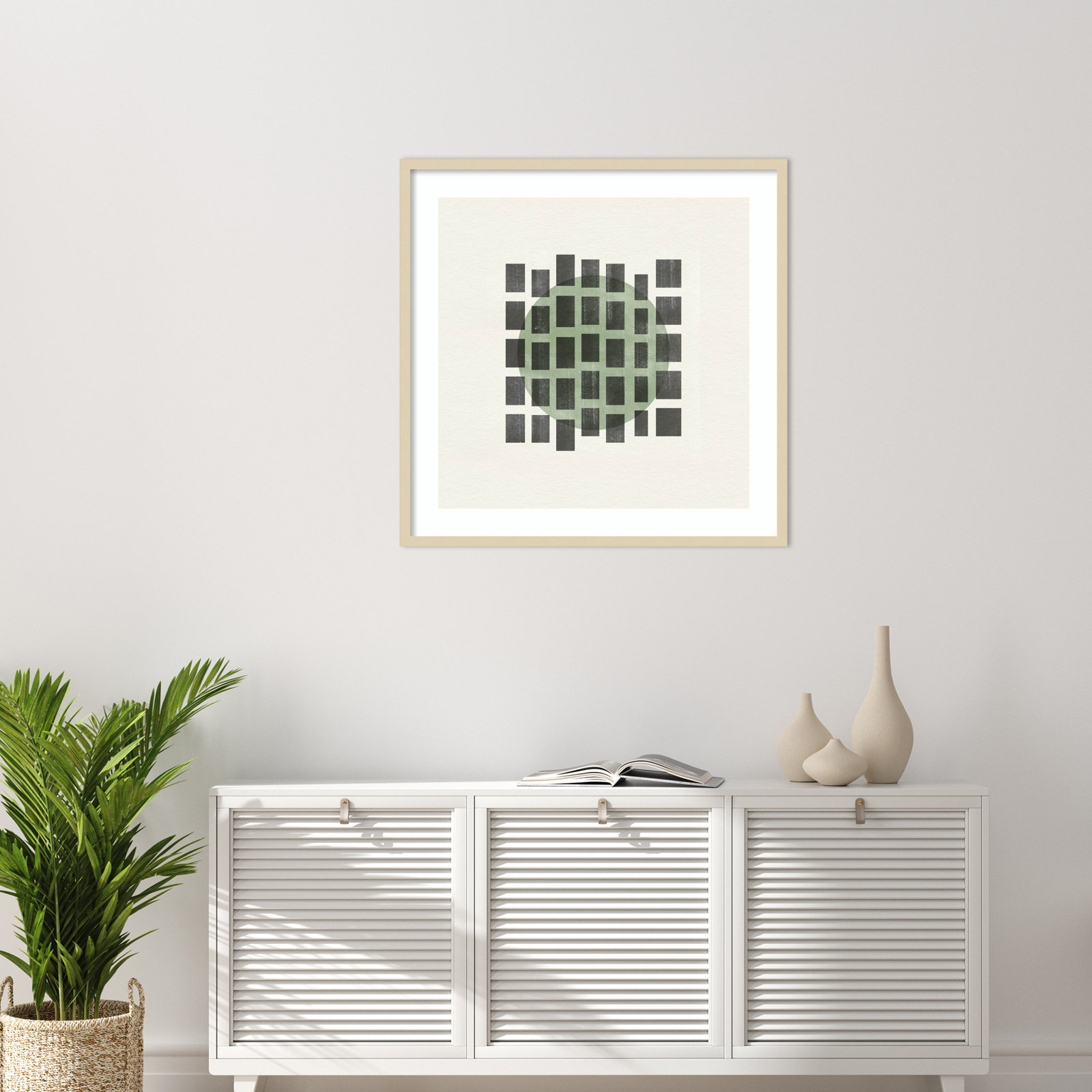 Leia "Minimalist Japandi 01" Print, Brown, 33" H x 33" W
