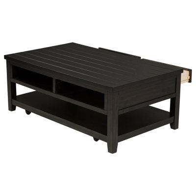 Sutter Distressed Java 2-Drawer Rectangular Coffee Table