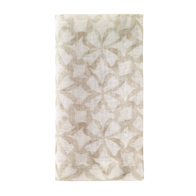 Shamrock Metallic Print Napkin, Champagne