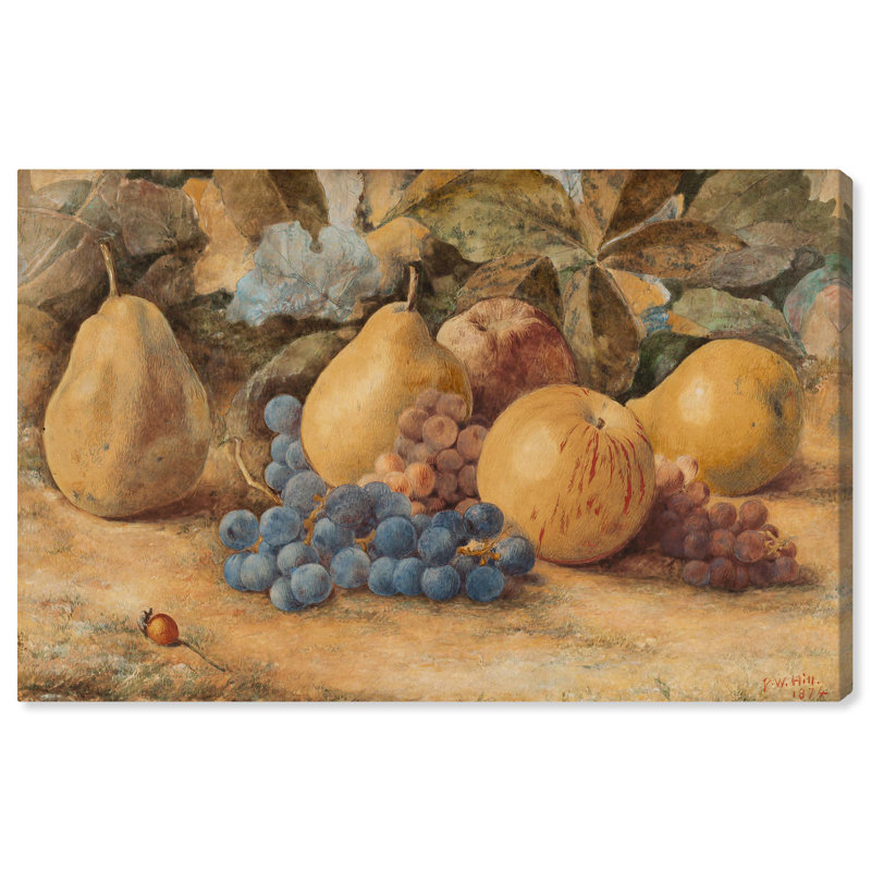 Nature morte aux fruits sur toile enduite – Décoration murale d'automne par Art Remedy, H 16 po x l 24 po, Toile tendue