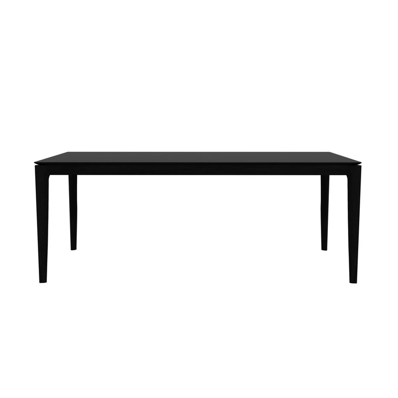 Bok Solid Wood Dining Table, Black, 30"H x 79"L x 37.5"W