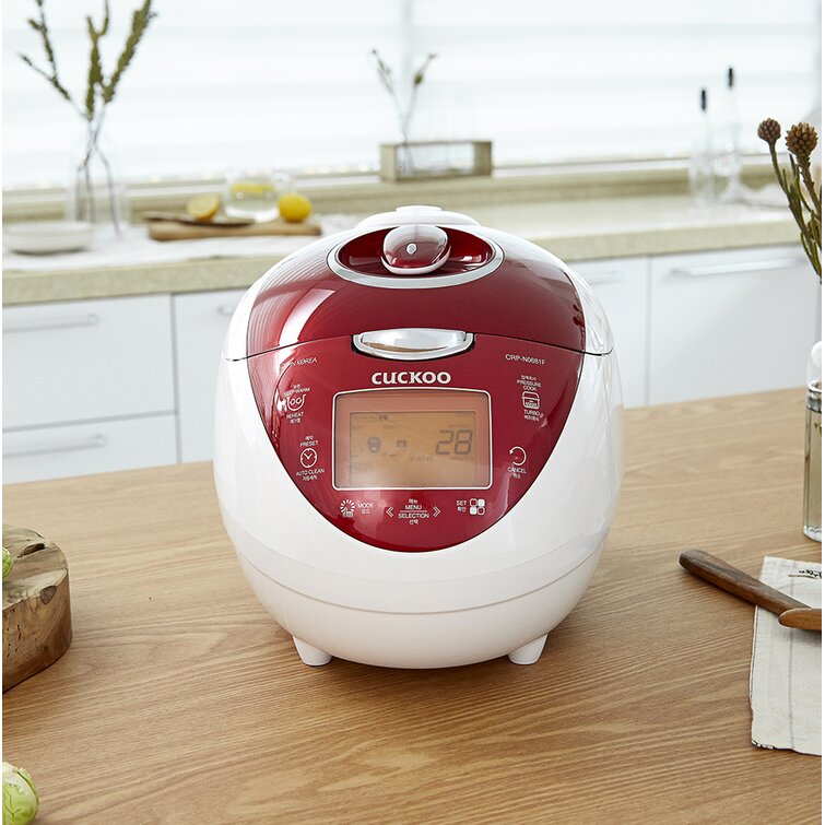 CUCKOO CR-0655F 110V 6-Cup Electric Warmer Rice Cooker - Red