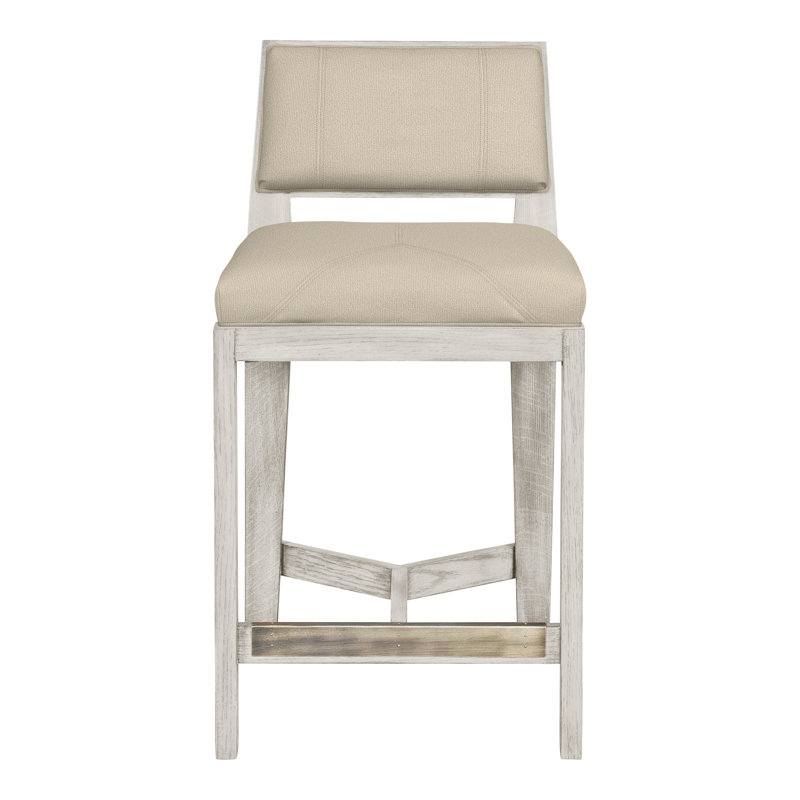 Scoville By Thom Filicia Upholstered Counter Stool with Solid Wood Frame, Casablanca, Lin Tuck