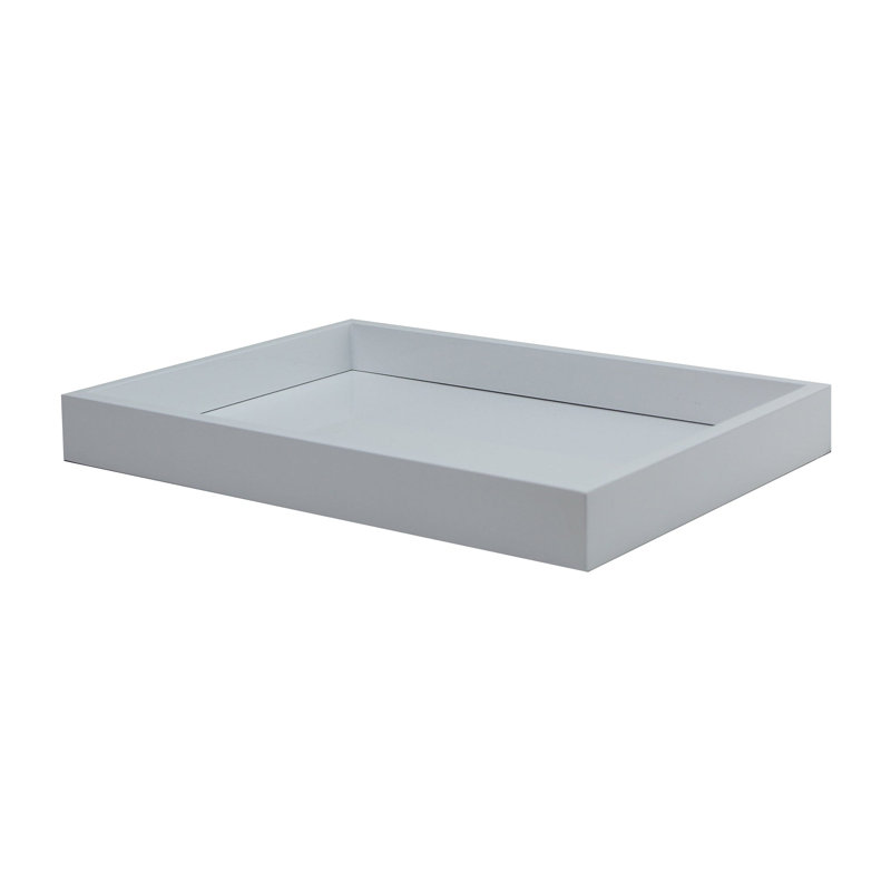 Lacquer Decorative Tray, White