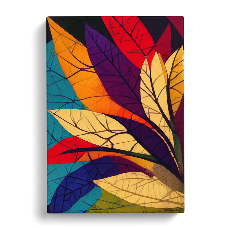 Leaf Patchwork - Wrapped Canvas, 50cm H x 35cm W x 3cm D