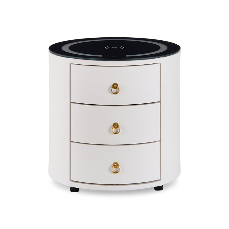 Aybike 46cm W Manufactured Wood Bedside Table