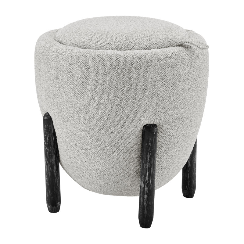 Huntingdon Fabric Storage Ottoman, Horizon Gray