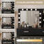 Vanity Set with Mirror and Storage Cabinet,Makeup Vanity for Bedroom,White-1041919596