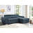 Noorjahan 96.5'' L Shape Sectional Sleeper Sofa 2 in 1 Convertible Sectional Sofa with Storage Ottoman-730252754