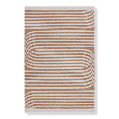 Striped Area Rug in Natural
