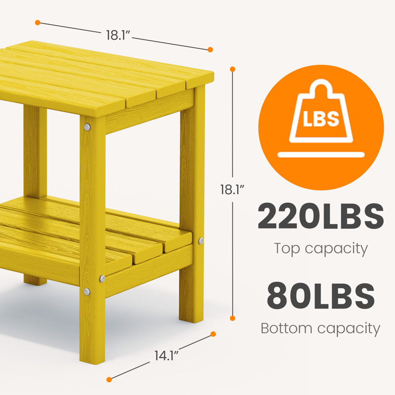 Table d'appoint Wolak, Jaune