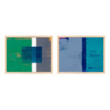Bold In Blue Set Of 2 Print by Andrea Stokes
