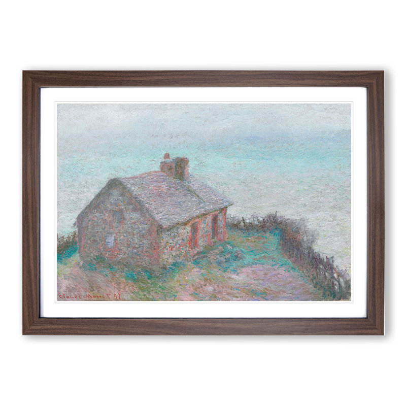 House at Varengeville by Claude Monet - Picture Frame Painting, 48cm H x 65cm W x 2cm D, Walnut Framed