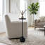 Table d'appoint moderne en métal avec plateau rond Rhapsody