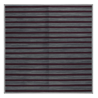 Machine Washable Horizontal Stripes Grey Area Rug