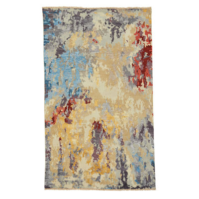 Dakston Rectangle Hand Knotted Rugs  Honey Yellow