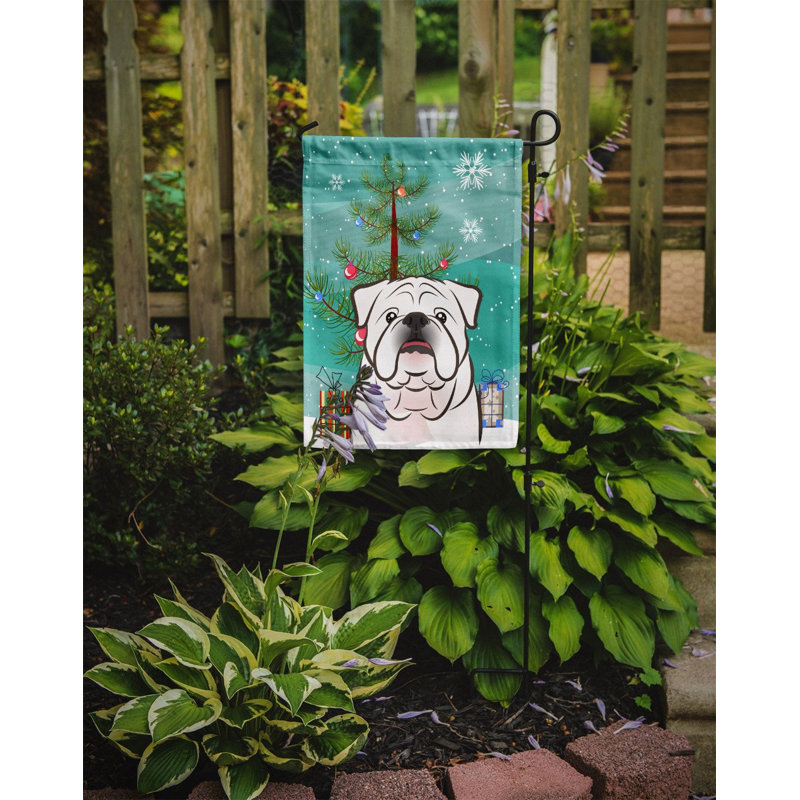 Drapeau en polyester 2 côtés sous l’arbre Silloth, Bulldog beige, H 15 po x l 11 po x P 0,01 po, Drapeau de jardin