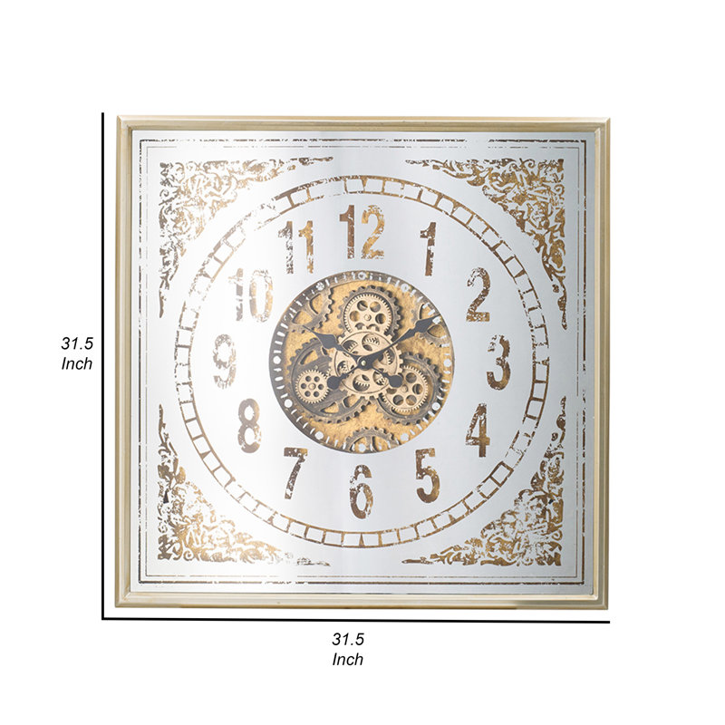 Horloge murale en bois manufacturé