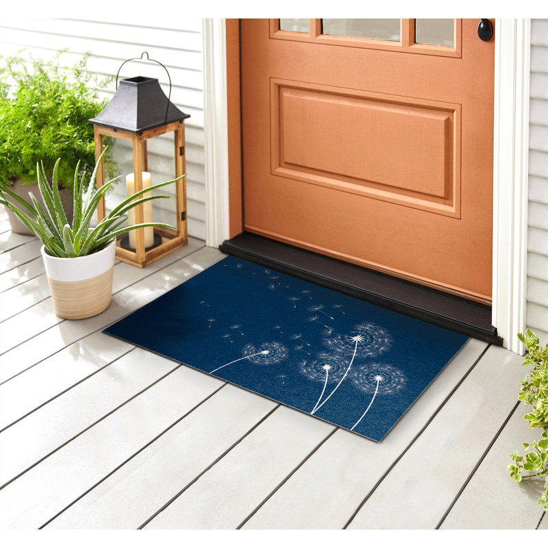 Non-Slip Floral Outdoor Doormat