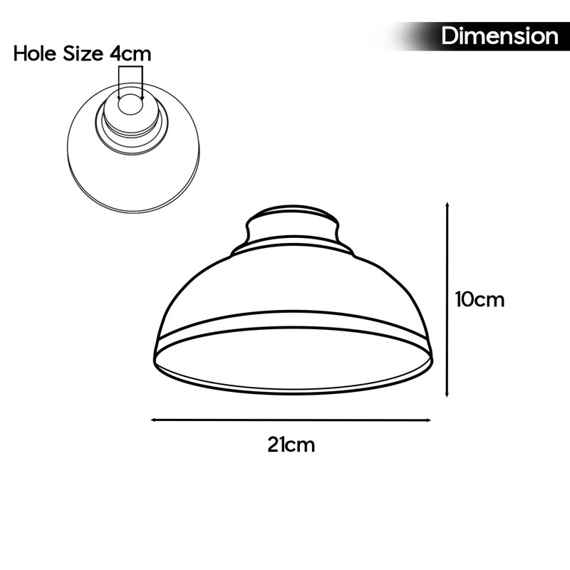 10cm H Metal Lamp Shade ( Uno ), Brushed Copper