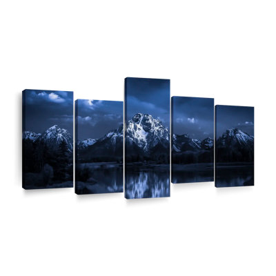 «Night Sky At Grand Teton» sur toile, reproduction de 5 pièces