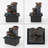 Four level desktop fountain with LED light-1116312087
